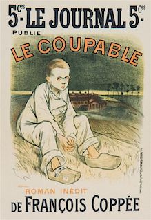 * After Theophile-Alexandre Steinlen, (Swiss, 1859-1923), Le Journal publie Le Coupable: Roman inedit de Francois Coppee, 1896-1