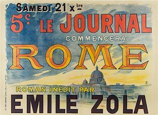 * Artist Unknown, , Le Journal commencera Rome par Emile Zola