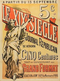 * Emile Levy, (French, 1829-1890), Le XIX Siecle: Journal Republicain, 1892