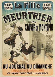 * Jules Cheret, (French, 1836-1932), La Fille du Meurtrier par Xavier de Montepin