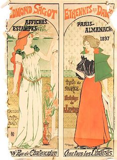 * Gustave Marie, (French), Edmond Sagot: Affiches Estampes and Etrennes aux Dames: Paris Almanach, 1897