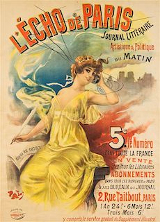 * Jean de Paleologues, (French, 1855-1942), L'Echo de Paris, 1899