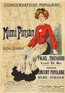 * Rene Pean, (French, 1875-1945), Mimi Pinson: Premier Concert Populaire, 1900