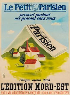 * Edgar Derouet & Pierre Clavel, (20th century), Le Petit Parisien: present partout est present chez vous, 1941