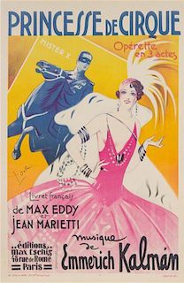 * Georges Dola, (French, 1872-1950), Princesse de Cirque: Operette en 3 actes, 1936