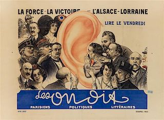 * Artist Unknown, (20th century), La Force, La Victoire, L'Alsace-Lorraine: Les On Dit, 1918