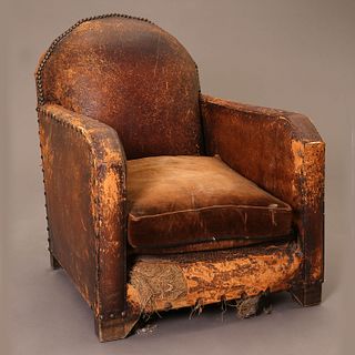American, Leather Club Chair, ca. 1925