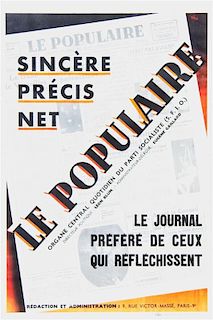 * Willy, , Sincere, Precis, Net: Le Populaire, 1938