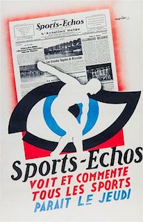 * Arthur Mones, (French, 1919-1998), Sports-Echos