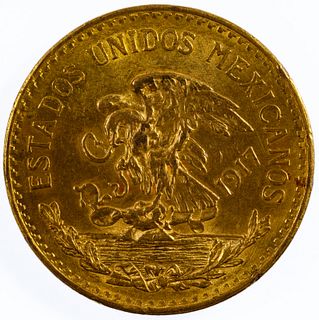 Mexico: 1917 20 Pesos Gold