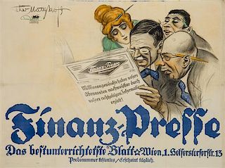 * Theo Matejko, (Austrian, 1893-1946), Finanz-Presse: Das Beftunterrichtetfo, 1919