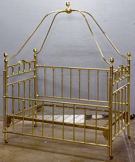 Brass Canopy Crib
