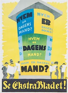 * Arne Ungerman, (Dutch, 1902-1981), Se. Ekstra Bladet!, 1926