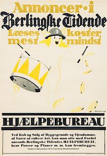 * Thor Bogelund Jensen, (Dutch, 1890-1959), A group of four posters for Berlingske Tidende, 1918