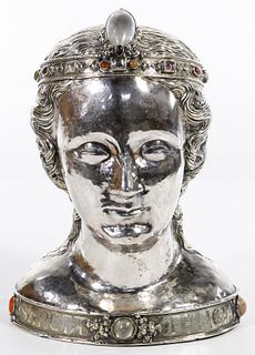 Continental Silver St. Felicia Reliquary Bust