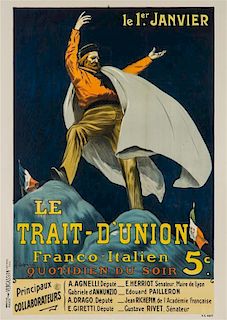 * Leonetto Cappiello, (Italian, 1875-1942), Le Trait-d'Union Franco-Italien