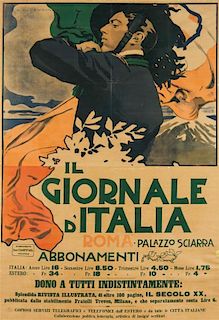 * Marcello Dudovich, (Italian, 1878-1962), Le Giornale d'Italia