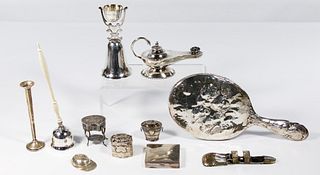 Sterling Silver and European Silver (800) Object Assortment