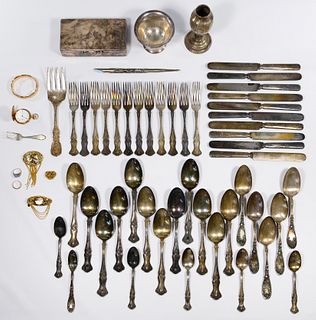 Sterling Silver, Silverplate and Jewelry Assortment