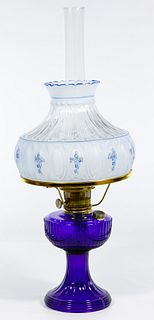 Aladdin Lincoln Drape Colbalt Kerosene Lamp