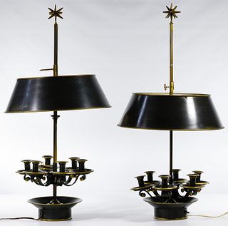 French Tole Ware Briolette Lamps