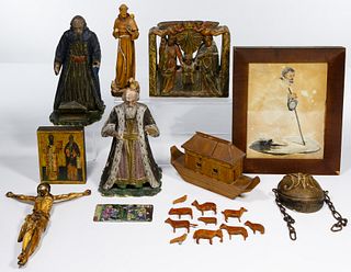 Religious Wood Carving and Art Assortment