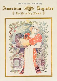 * Artist Unknown, , Two Christmas advertisements for The Sunday Journal and American Register