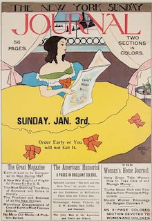 * Ernest Haskell, (American, 1876-1925), The New York Sunday Journal: Sunday Jan. 3rd, 1896