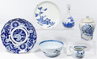 Japanese 'Imari' Blue and White Pottery Assortment