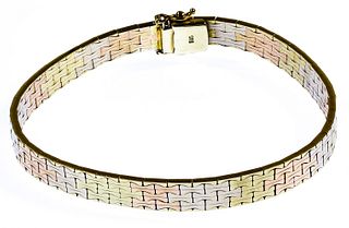 14k Tri-Color Gold Bracelet