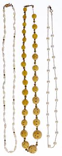 14k Gold Pearl and Bone Jewelry Assortment