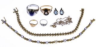 10k Gold and Gemstone Jewelry Assortment