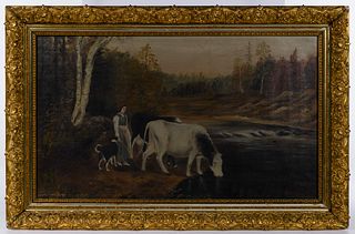 W. Van Osdel (American, 19th Century) Oil on Canvas