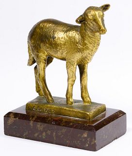 Georges Gardet (French, 1863-1939) Bronze Lamb