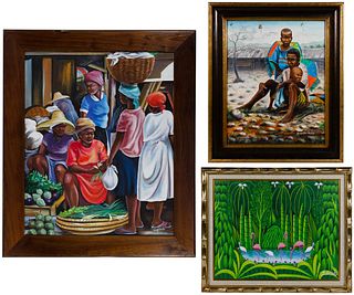 Various Artists (Haitian, 20th Century) Acrylic on Canvas