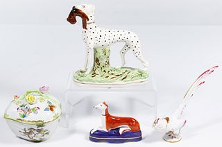 Herend and Staffordshire Porcelain Assortment