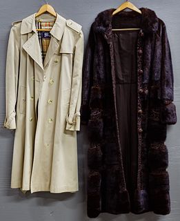 Burberry Trench and Mink and Persian Lamb Coats