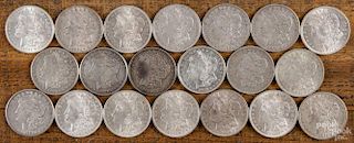 Twenty Morgan silver dollars, 1921, various grades.