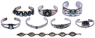Native American Silver Bracelet Assortment