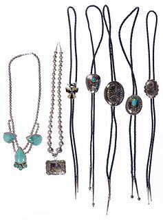 Sterling Silver Necklace and Bolo Tie Assortment