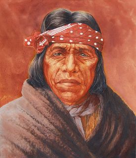 Paul Calle & Chris Calle "Acoma Indian Portrait"