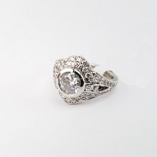 1.81ctw Diamond & Platinum Ring