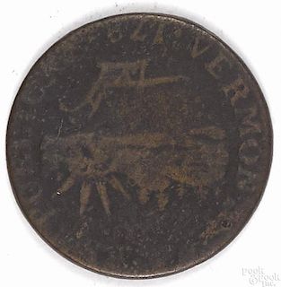 Vermont colonial coin, 1785, AG-G.