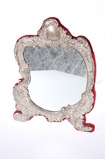 A LATE VICTORIAN SILVER EASEL MIRROR, GOLDSMITHS & SILVERSMITHS COMPANY, LO