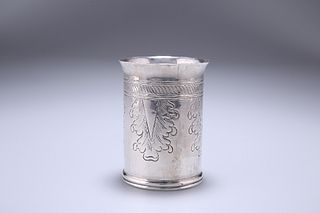 A SILVER BEAKER IN 17th CENTURY STYLE, J. BROS., SHEFFIELD 1967, cylindrica