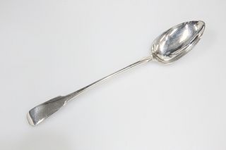 A GEORGE III SILVER BASTING SPOON, WILLIAM EATON, LONDON 1812, fiddle patte