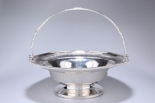 A GEORGE III SILVER CAKE BASKET, PAUL STORR, LONDON 1805, circular, with le