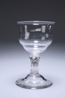 A MID-18TH CENTURY SILESIAN STEM SWEETMEAT GLASS, with domed foot. 16cm