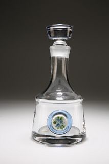 RONALD STENNETT WILSON FOR WEDGWOOD, A GLASS DECANTER, c. 1969, a King's Ly