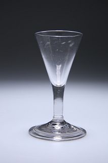 A CORDIAL GLASS, CIRCA 1785, with folded foot. 11cm

 Provenance: The Chris